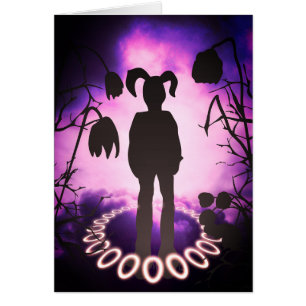 Cartão Halo de ovo da Páscoa de sini bunny