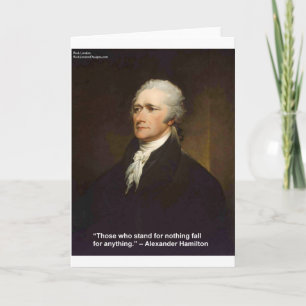 Cartão Hamilton Fall For Anything Quote Gift