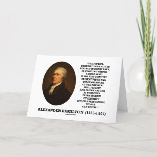 Cartão Hamilton System Not Be Perfect A Good One Quote