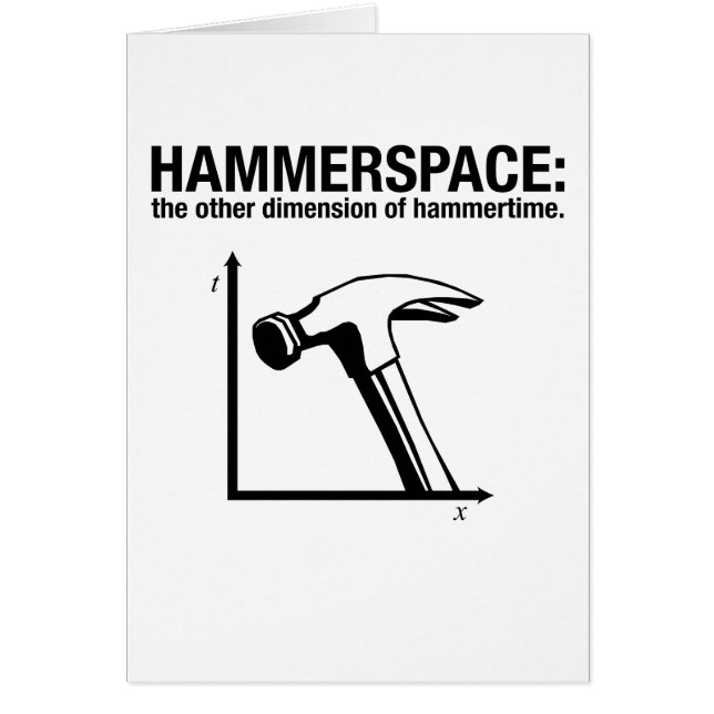Cartão hammerspace: a outra dimensão de hammertime. (Frente)