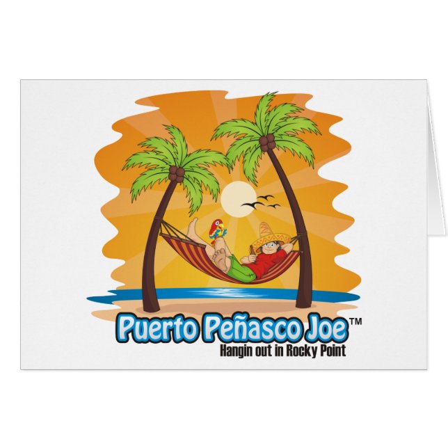 Cartão Hammock mexicano da praia (Frente Horizontal)