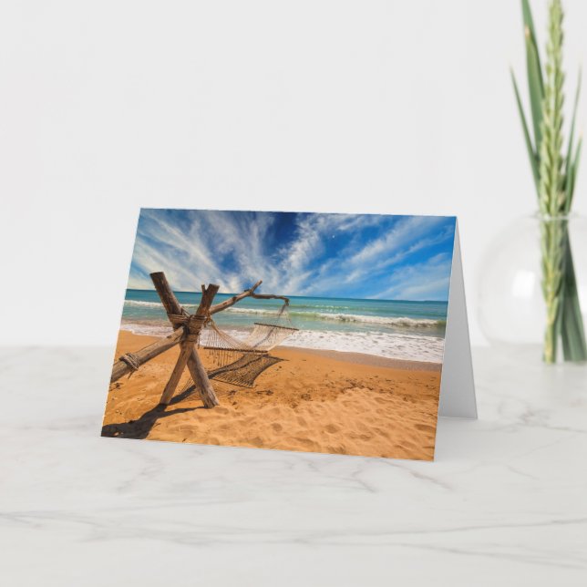 Cartão Hammock no Tropical Beach Resort | Tailândia (Frente)