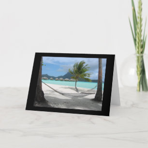 Cartão Hammock on Bora Bora Card