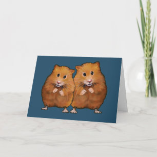 Cartão Hamster Couple: Anniversary: You Two Are So Cute