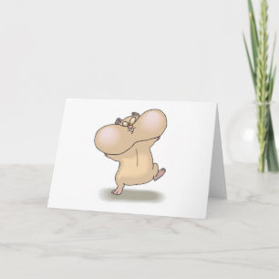 Cartão hamster das bochechas engraçado