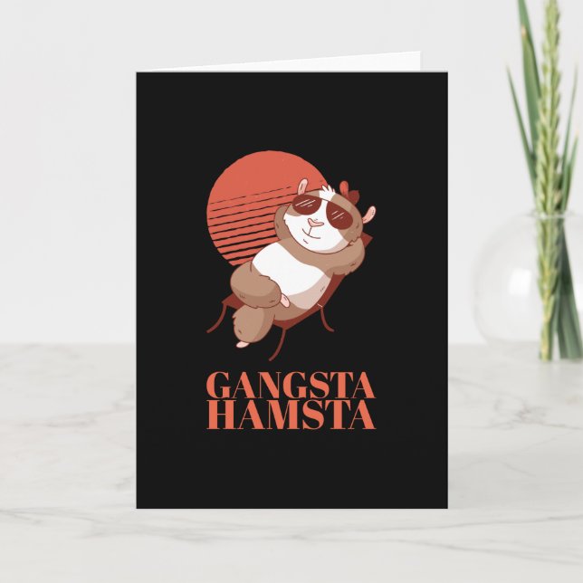 Cartão Hamster - Gangsta Hamsta (Frente)