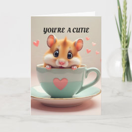 Cartão Hamster Valentine Day Card