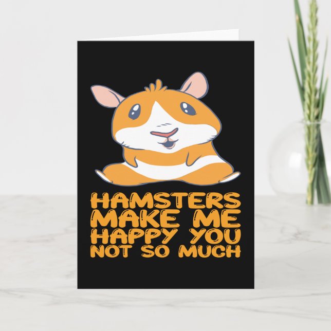 Cartão Hamsters - Hamsters Me Fazem Feliz (Frente)