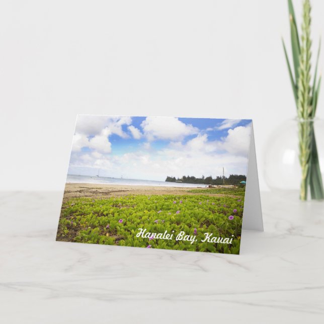 Cartão Hanalei Bay, Kauai Hawaii Limited Impressão (Frente)