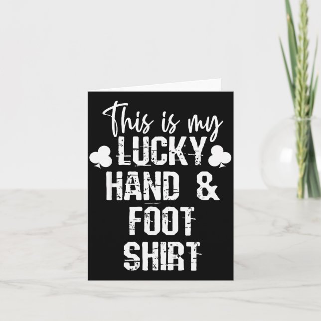 Cartão Hand And Foot Card Game Player Gift Funny Sharks C (Frente)