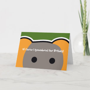 Cartão Hand Shaped Elephant Birthday