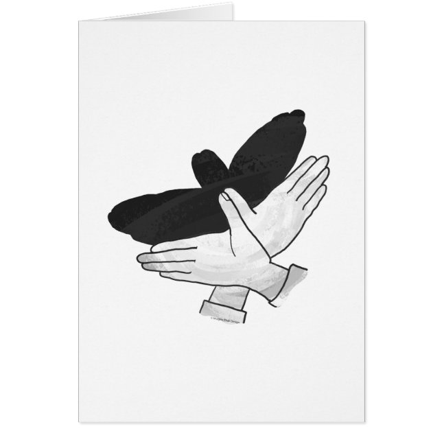Cartão Hand Silhouette Eagle (Frente)