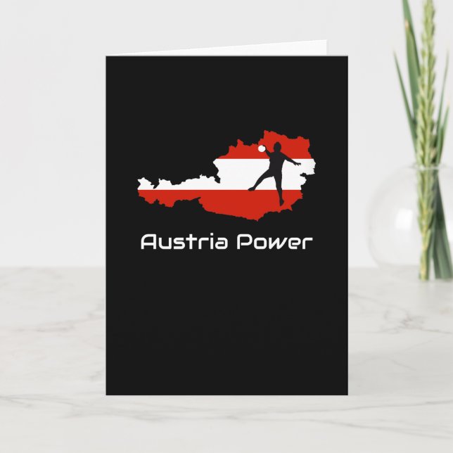 Cartão Handebol - Áustria Camisa Poder Áustria (Frente)
