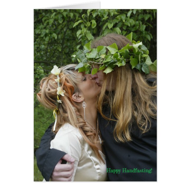 Cartão Handfasting feliz (Frente)