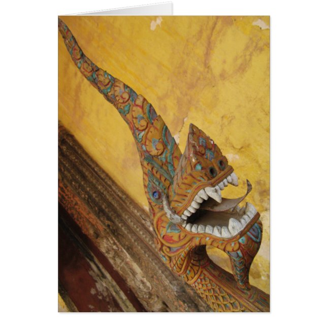 Cartão Hang Hod... Naga em Vientiane, Carta do Laos (Frente)