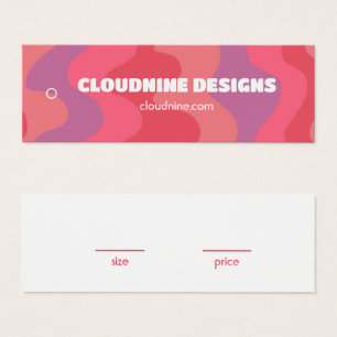 Cartão Hangtag de Preço do Tamanho do Vestuário de