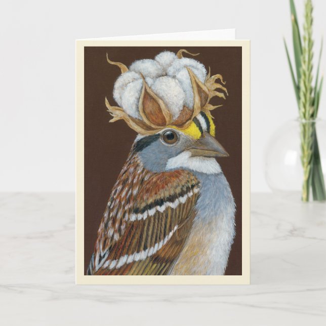 Cartão Hank the sparrow folded greeting card (Frente)