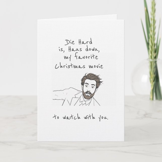 Cartão Hans Down Favorite Christmas Movie Card Joke  (Frente)