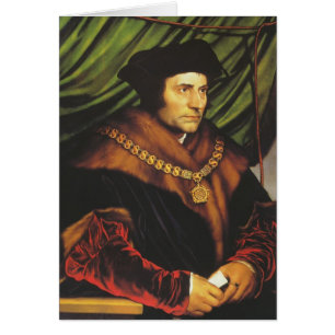 Cartão Hans Holbein - retrato do senhor Thomas Mais