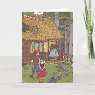 Cartão Hansel e Gretel, baleeira de Vintage de Hauman