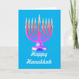 Cartão Hanukkah, Cartão Hanukkah dobrado de 5" x 7