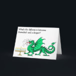 Cartão Hanukkah Engraçado<br><div class="desc">Este cartão celebra Hanukkah com uma engraçada carona Hanukkah! Não está disponível em lugar algum,  mas aqui na Fábrica de Diversão do Eric,  no Zazzle.</div>
