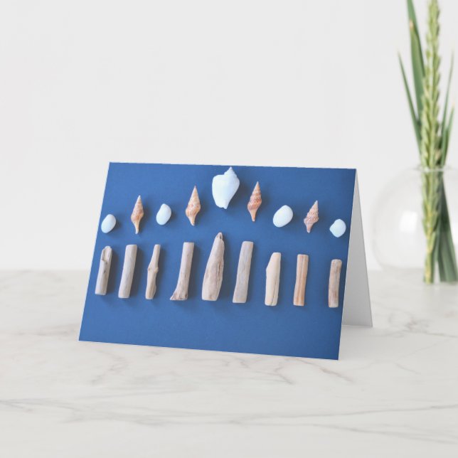 Cartão Hanukkah Menorah (Frente)