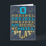 Cartão Hanukkah "O Dreidel" com envelope<br><div class="desc">"O Dreidel" Chanucá - Cartão de Saudação com Envelope. Para personalizar este cartão, simplesmente exclua o dentro de texto e adicione o seu próprio estilo de fonte, cor, tamanho e texto favoritos. A cor de fundo pode ser alterada escolhendo outra cor. Obrigados para parar e comprar. Muito apreciado!! Feliz Hanukkah!...</div>