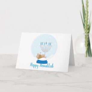 Cartão Hanukkah Snow Globe