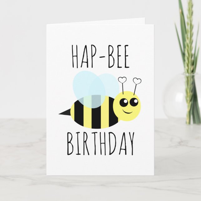 Cartão Hap Bee Birthday (Frente)