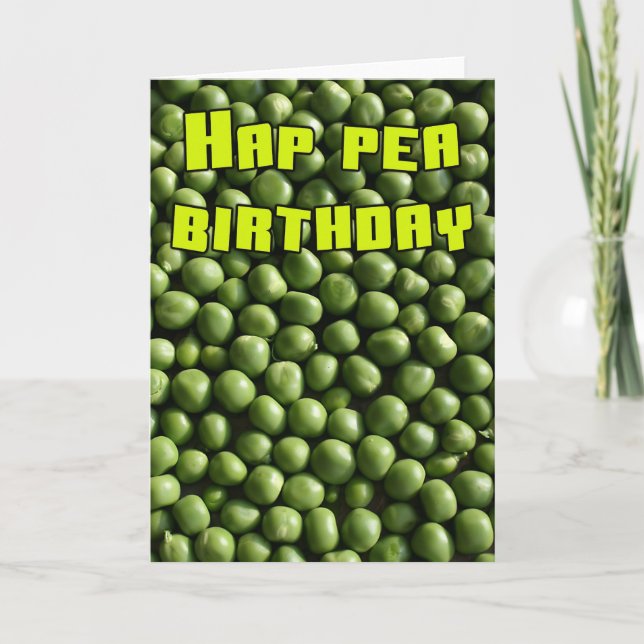 Cartão Hap Pea Birthday (Frente)