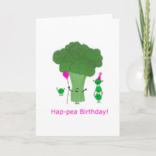Cartão Hap-pea Birthday, Amo vocês, "Bunches Punny Card"