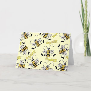 Cartão HapBEE Bee Collage Birthday