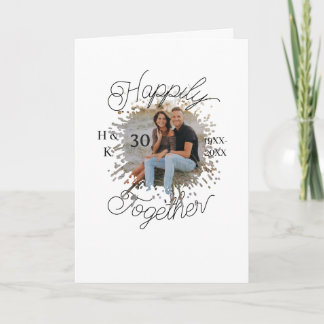 Cartão happily TOGETHER COUPLE 30 ANNIVERSARY PHOTO YEAR 