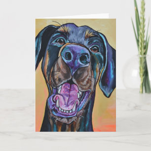 Cartão Happiness is a Dog greeting card