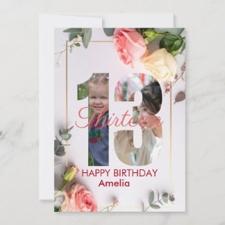 Cartão happy 13th Birthday Personalized card