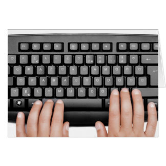 Cartão Happy 2014 keyboard messageFeliz 2014 paz y amor