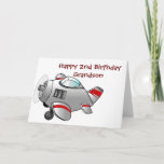 Cartão **HAPPY 2nd BIRTHDAY TO OUR GRANDSON**<br><div class="desc">I REALLY LOVE THIS LITTLE CARD AND HOPE YOU LIKE IT ENOUGH FOR ***YOUR SPECIAL LITTLE BOY AND GRANDSON*** IF YOU WISH CHECK OUT THE MATCHING PILLOW AT THIS STORE :) and CHANGE THE AGE IN A FEW SECONDS :)</div>