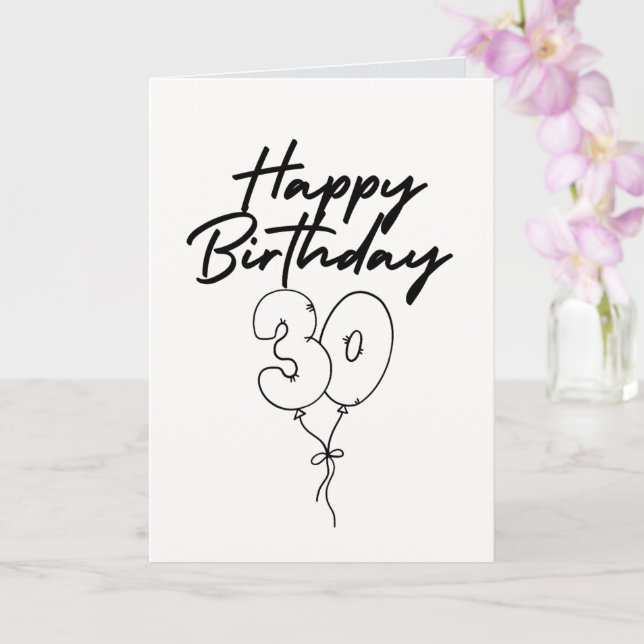 Cartão Happy 30th Birthday Celebration (Orquídea)