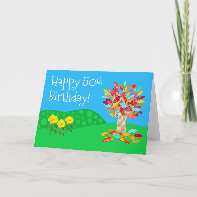 Cartão Happy 50th Birthday Card by joimages (Frente)