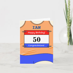 Cartão Happy 50th Birthday card for a runner