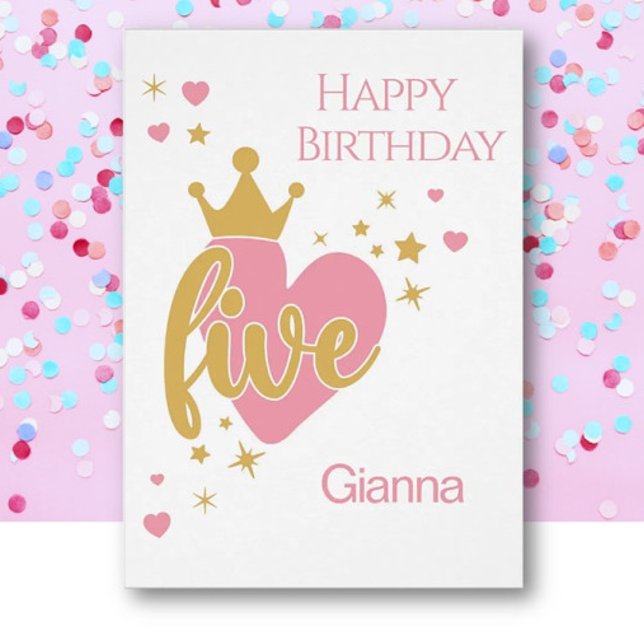 Cartão Happy 5th Birthday personalized card (Criador carregado)