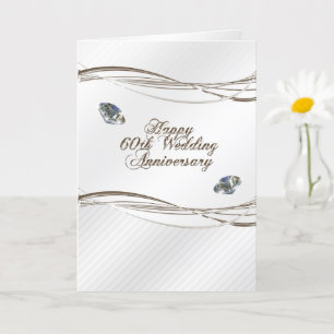 Cartão Happy 60th Wedding Anniversary Card