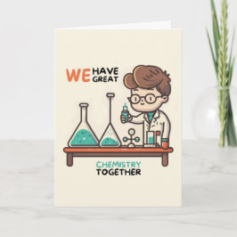Cartão Happy Anniversary Cute Funny Simple Chemistry Card
