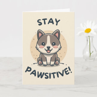 Cartão Happy Anniversary Cute Funny Simple Dog Card