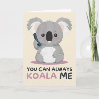 Cartão Happy Anniversary Cute Funny Simple Koala Card