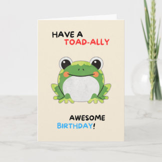 Cartão Happy Anniversary Cute Funny Simple Toad Card