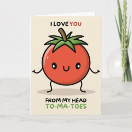 Cartão Happy Anniversary Cute Funny Simple Tomato Card