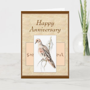 Cartão Happy Anniversary Mourning Dove, Turtle Dove