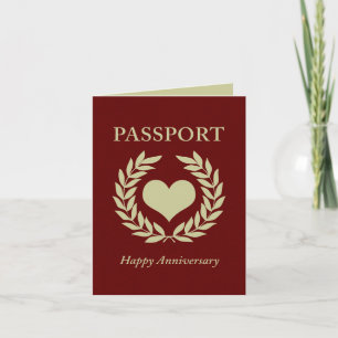 Cartão happy anniversary passport